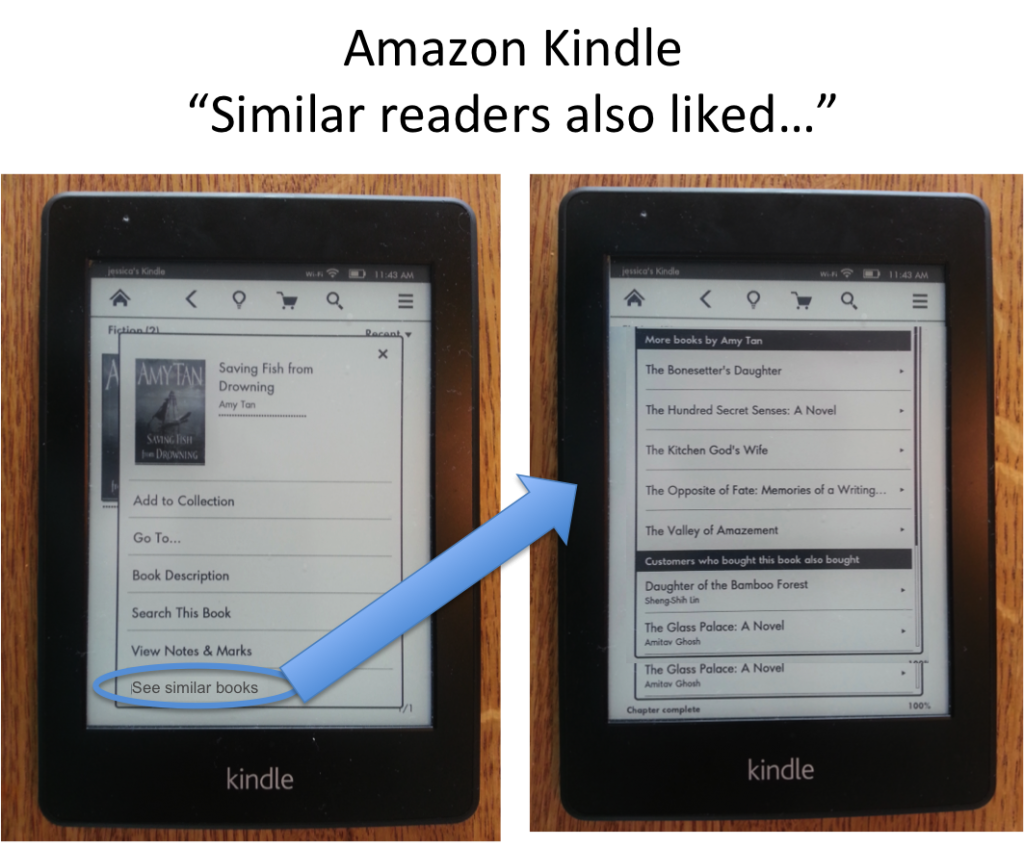 Image of new Kindle menu option when you press down a book